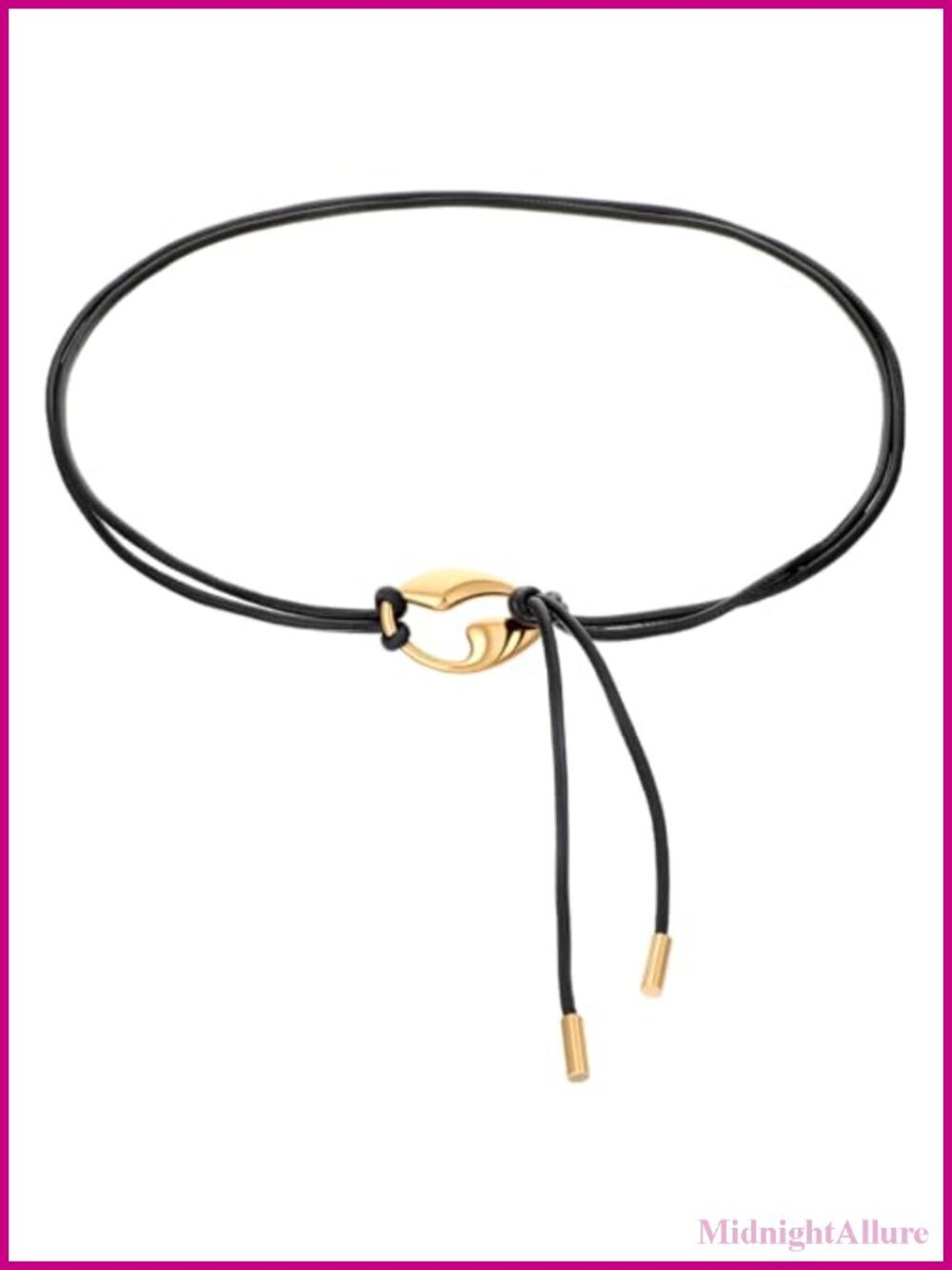 TIESOME Rope Style Thin PU Leather Tie Belt Gold Buckle